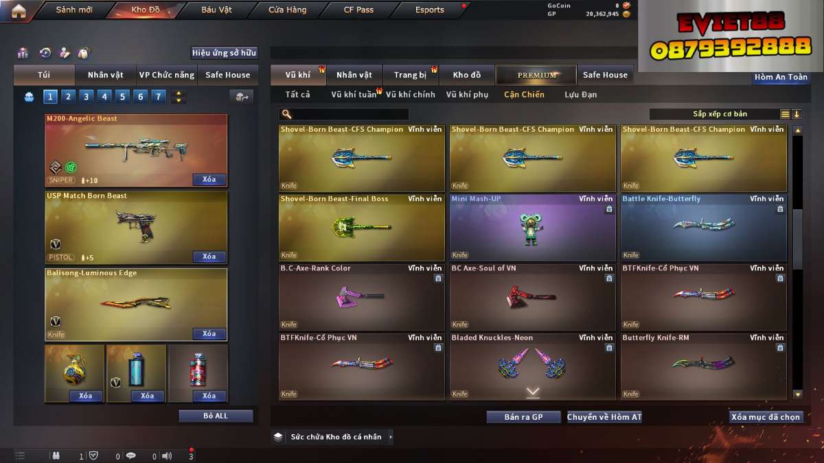 shop acc cf uy tin gia re